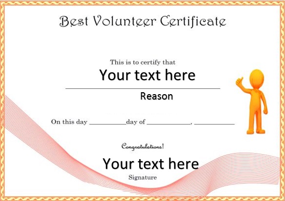 volunteering certificate template 16