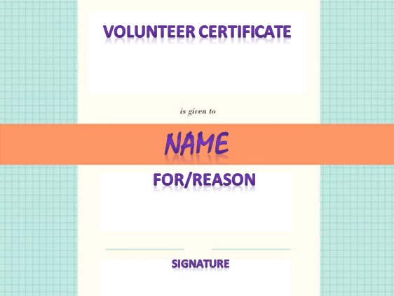 volunteering certificate template 25