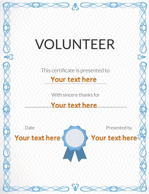 volunteering certificate template 30