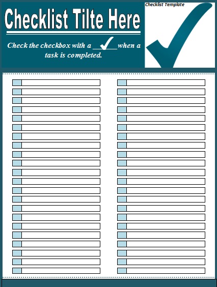 checklist template 13