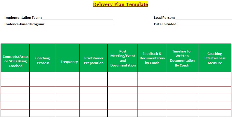 delivery schedule template 16