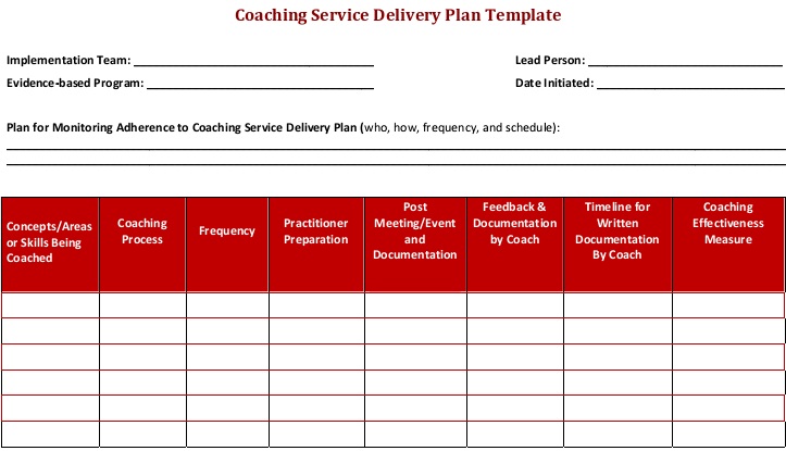 delivery schedule template 23