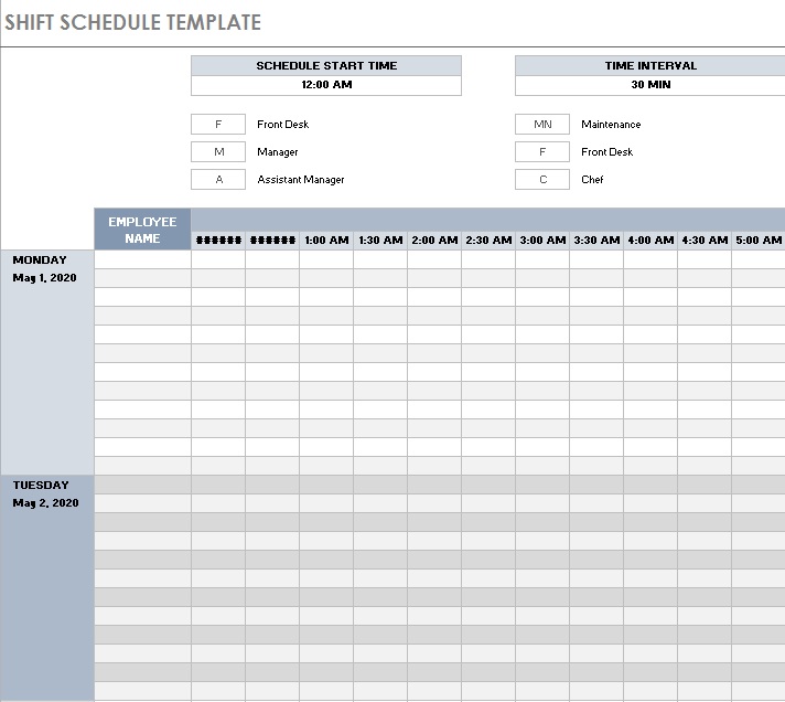 delivery schedule template 7