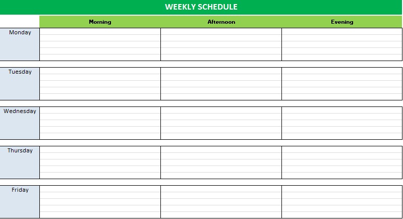 delivery schedule template 8