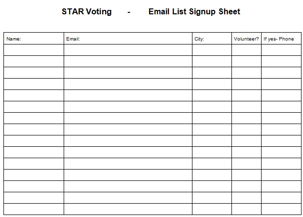 email sign up sheet template 8