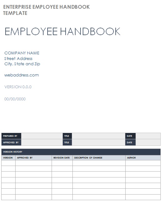 employee handbook template 10