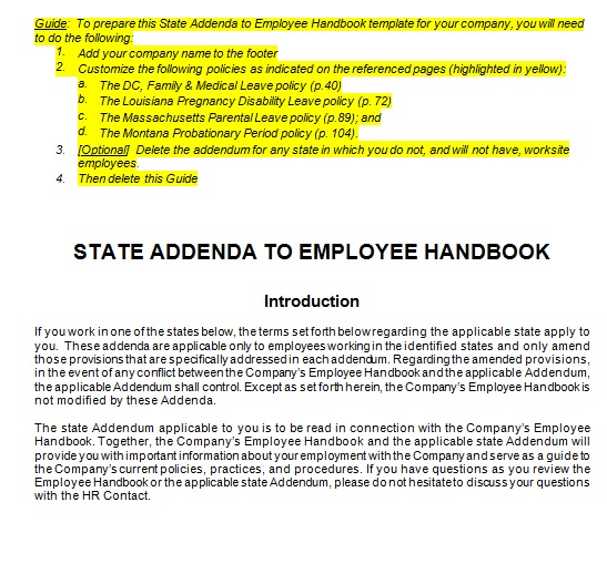 employee handbook template 18