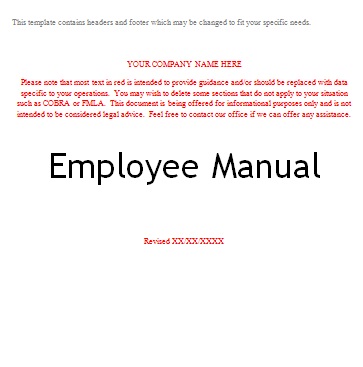 employee handbook template 24