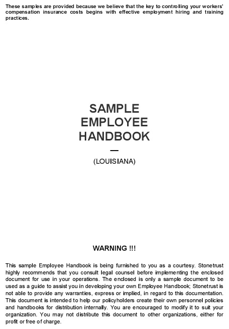 employee handbook template 31