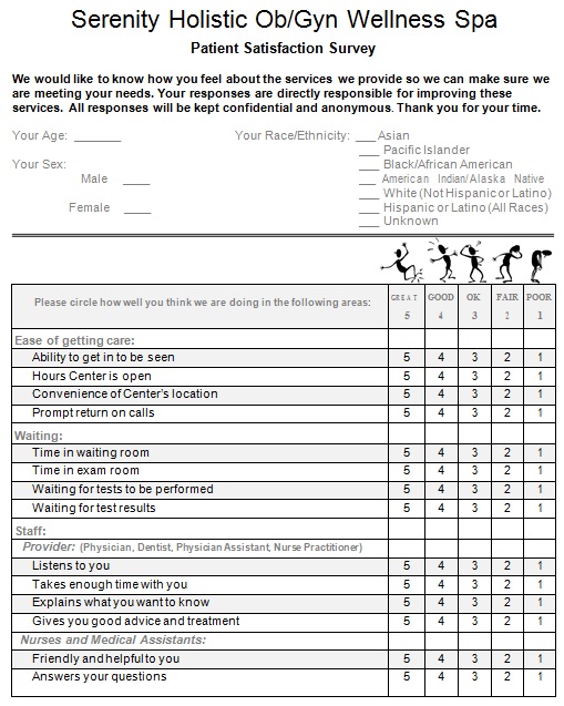patient satisfaction survey template 24