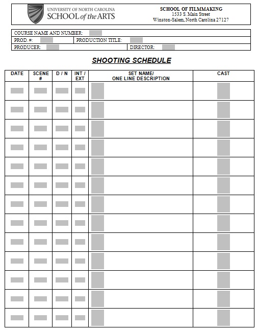 29+ Free Shooting Schedule Templates [Excel+Word]