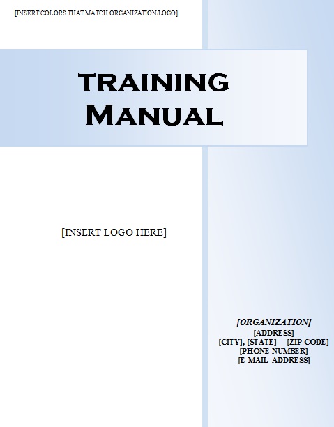 training manual template 24