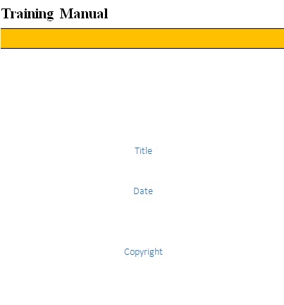 training manual template 28