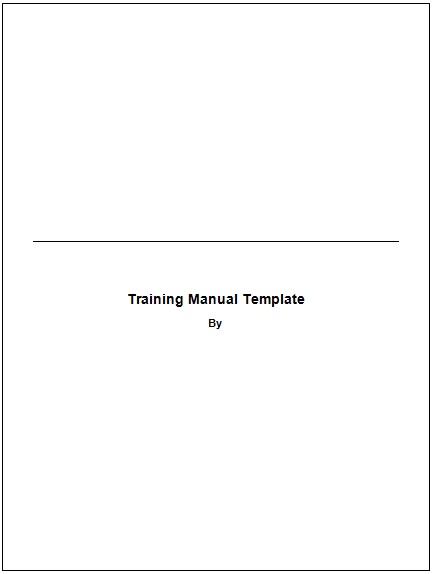 training manual template 29