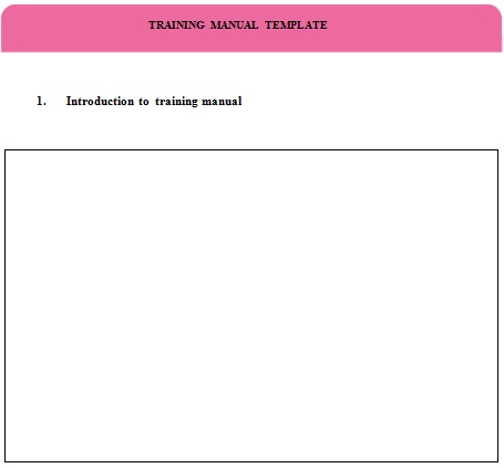 training manual template 3