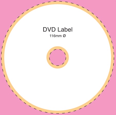 DVD label template 14