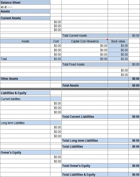 balance sheet template 6