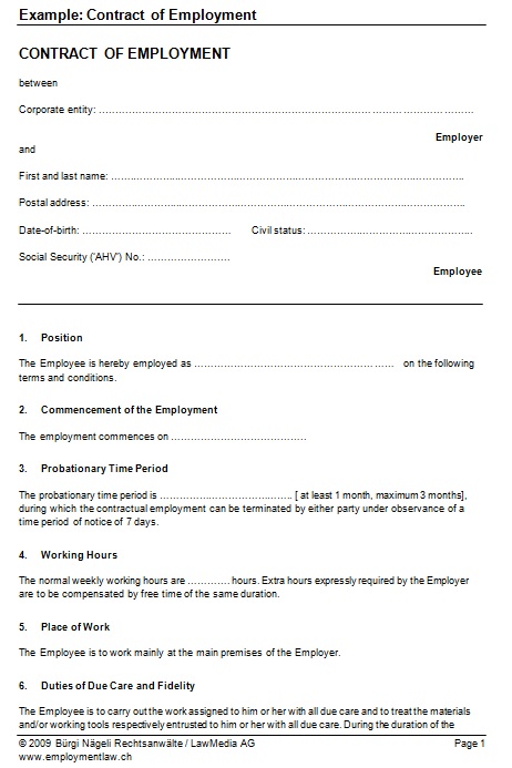 employment contract template 10