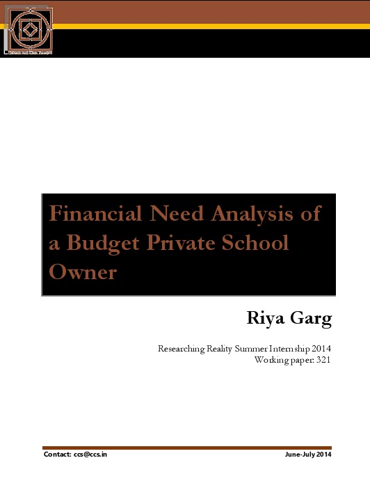 financial need analysis of budget