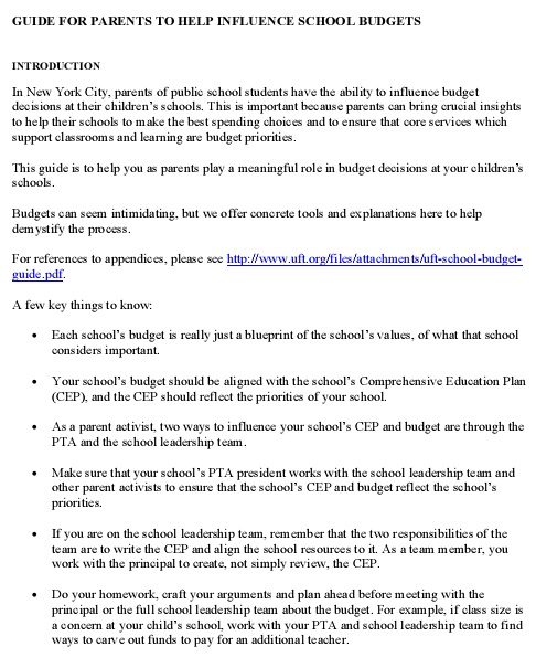 school influence budgets