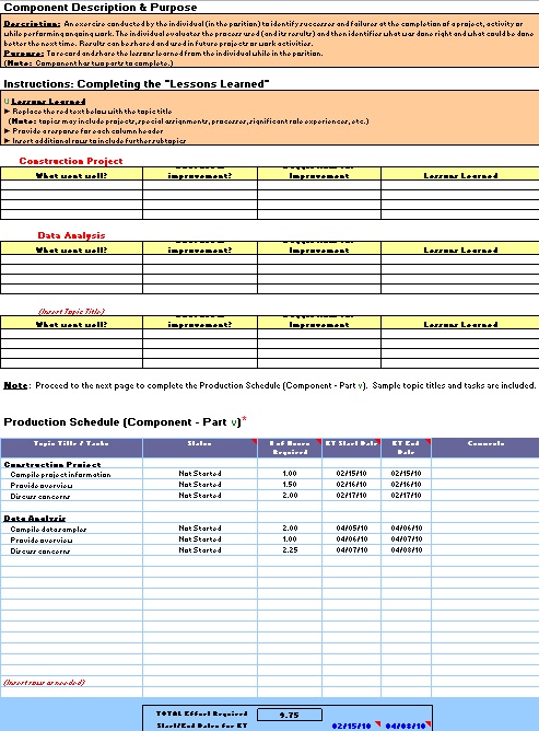 transition plan excel sheet template 5