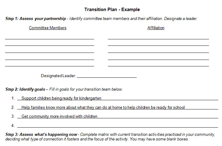 transition plan template 7