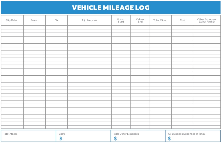 41+ Free Mileage Log Templates [Excel, Word, PDF]