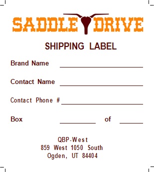 shipping label template 2