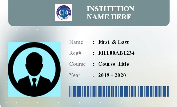 student id card template 4