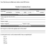 Best Teacher Evaluation Form Templates [Word]