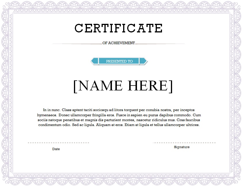 certificate of achievement template 17