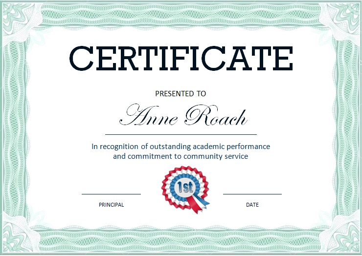 certificate of achievement template 20