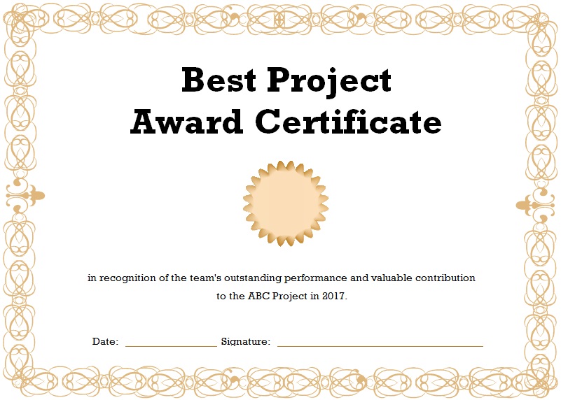 certificate of achievement template 21
