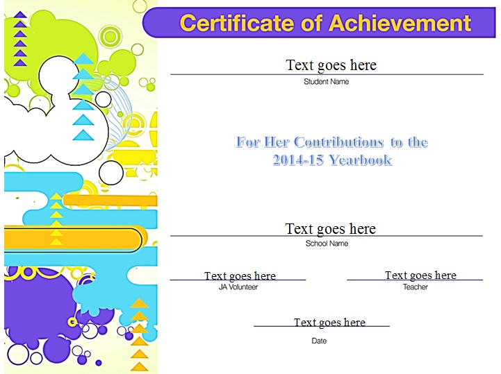 certificate of achievement template 23