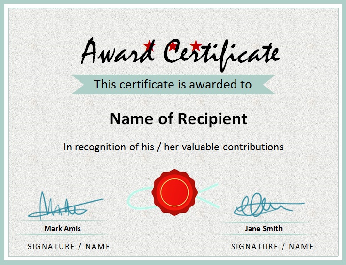 certificate of achievement template 24