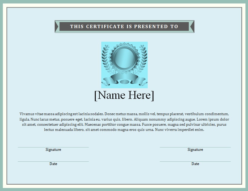certificate of achievement template 25