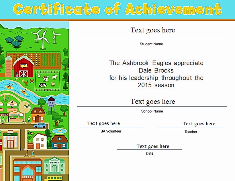 certificate of achievement template 29