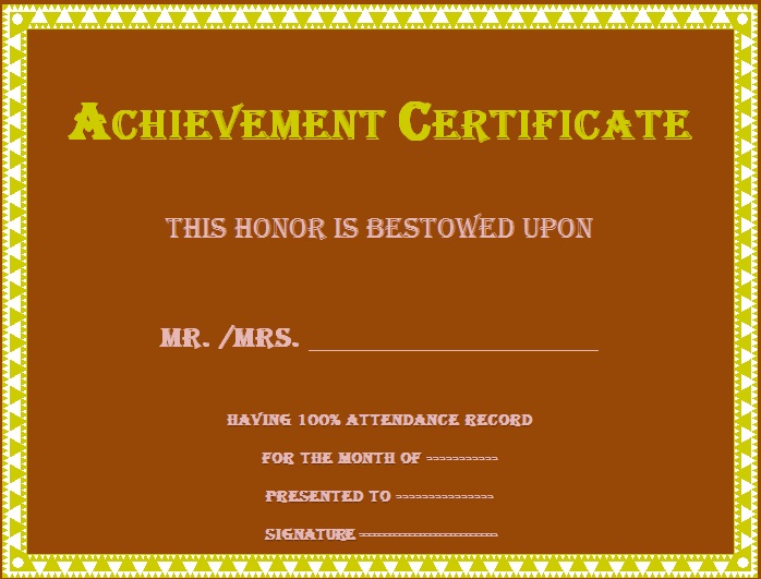 certificate of achievement template 30
