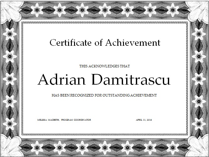 certificate of achievement template 36