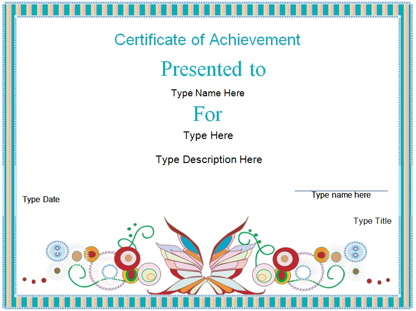 certificate of achievement template 5