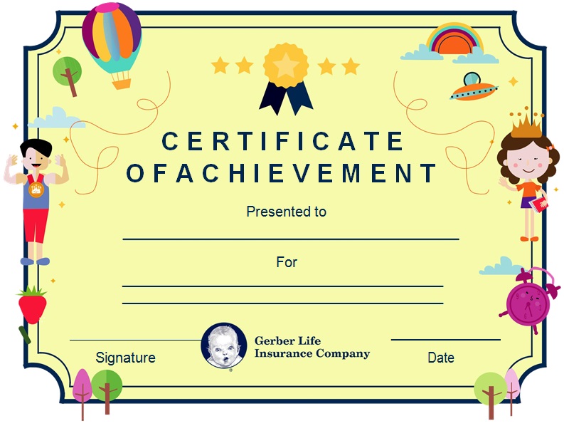 certificate of achievement template 8