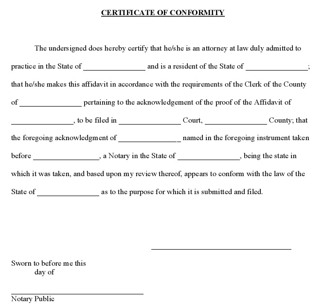 certificate of compliance template 27