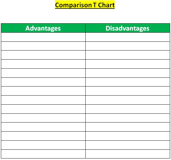comparison chart template 25