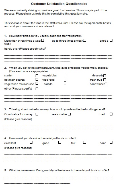 customer satisfaction survey template 1