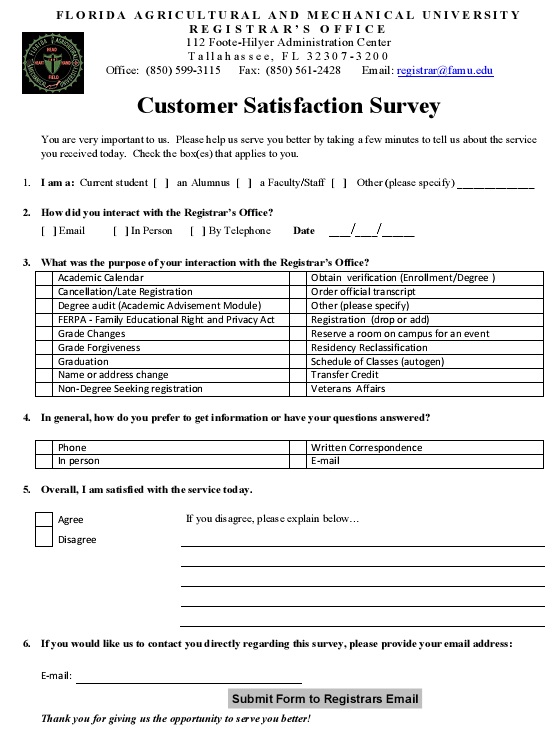 customer satisfaction survey template 6