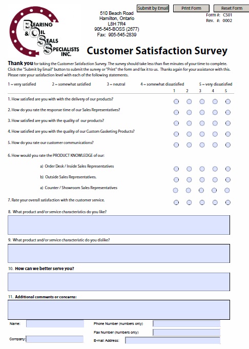 customer satisfaction survey template 8