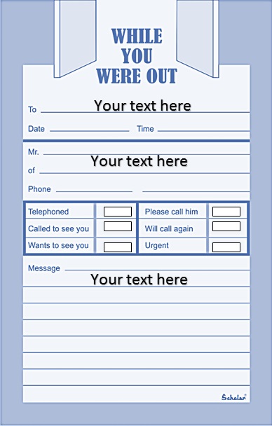 phone message template 15