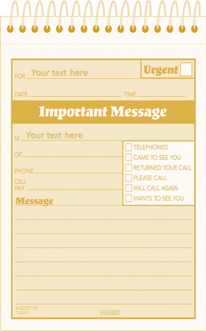 phone message template 2