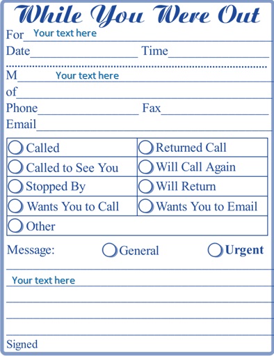phone message template 4