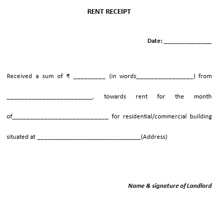 rent receipt template 26